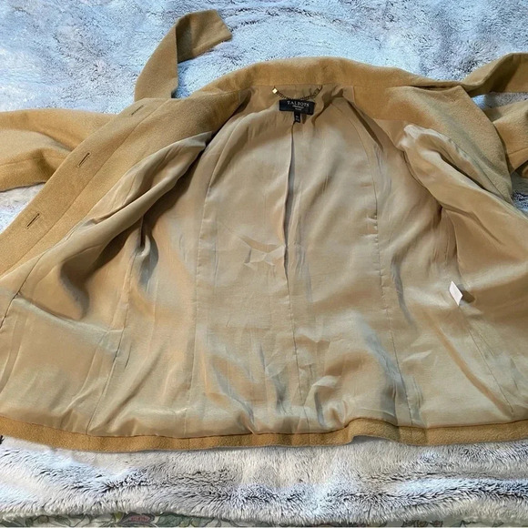 Talbots Womens Size 10P 100% Wool Swing Jacket Blazer Mod Tie Neck‎ Bow - Picture 8 of 10